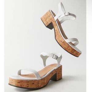 Seychelles White Leather Cork Platform
Sandals NWB | Size 9